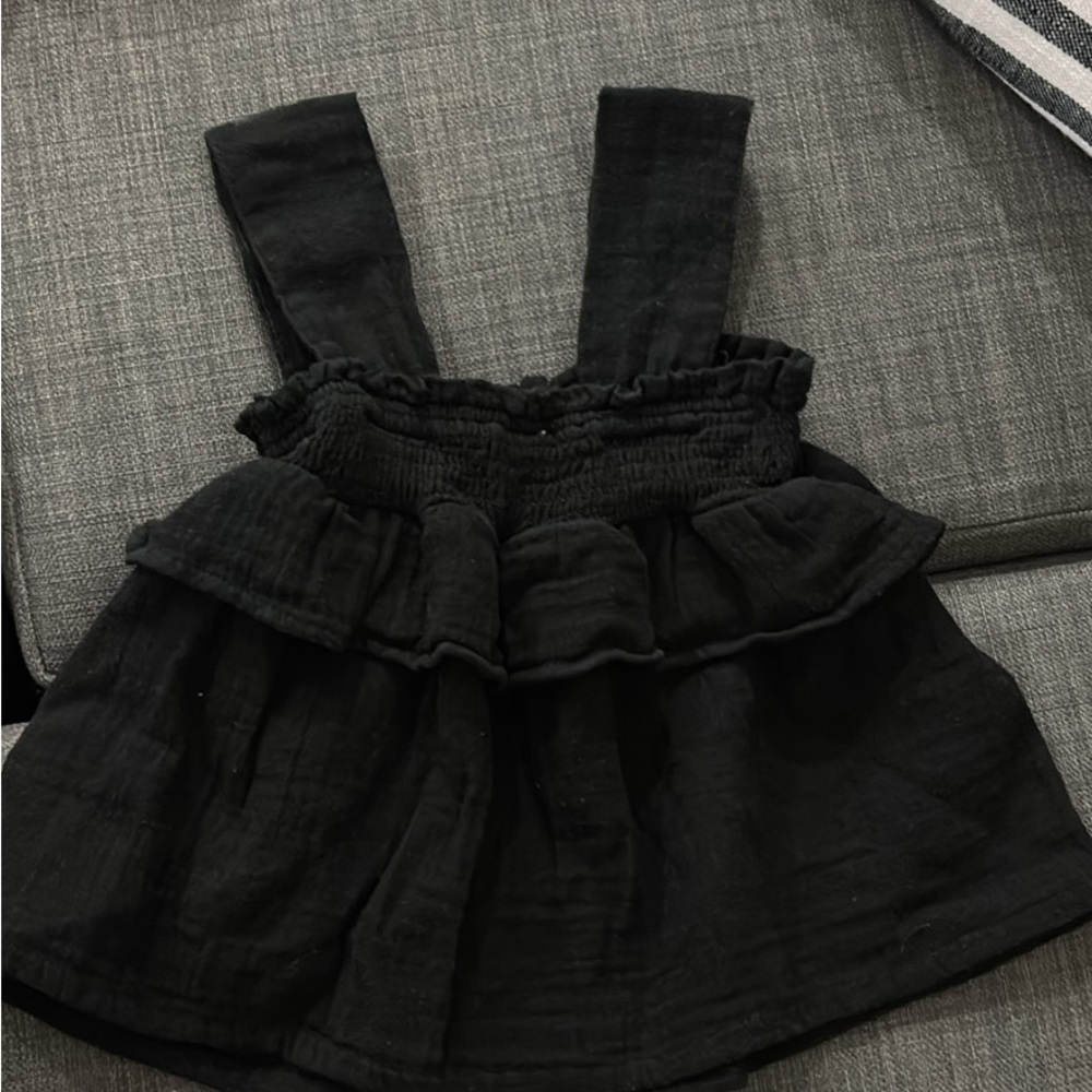 GAP Black Ruffled toddler top